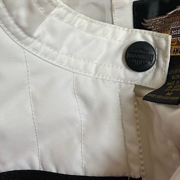 Harley Davidson Women’s White Nylon Riding Jacket Vintage - Picture 6 of 10